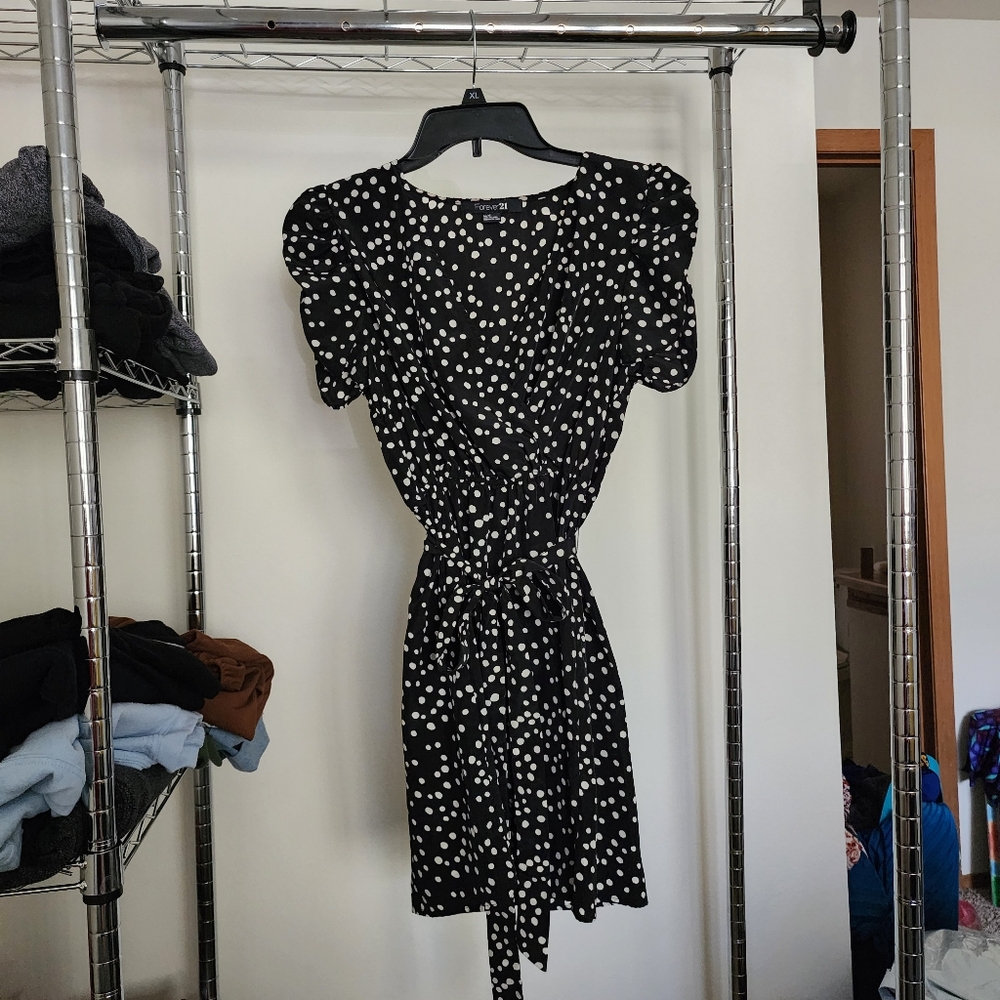 Black and White Polka Dot Dress